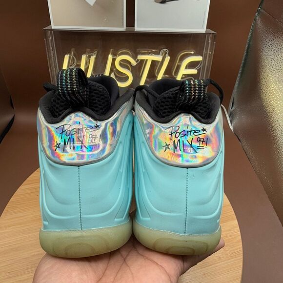 Nike Air Foamposite Little Posite One (GS) Mixtape Teal Copa Blue Sz 6.5Y - Picture 6 of 10